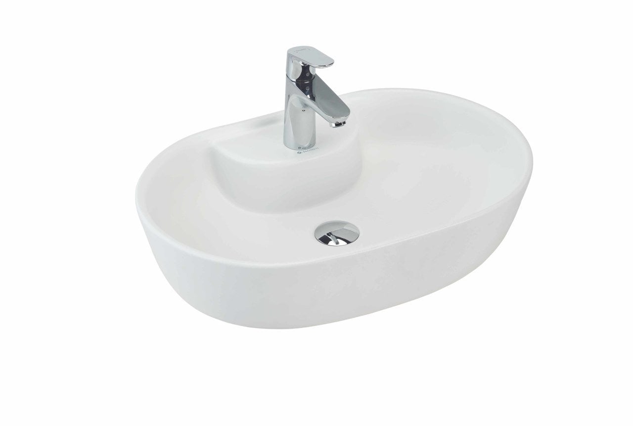 Knidos 60 cm Lavabo (B.Delikli)-Mat Beyaz