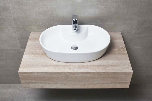 Knidos 60 cm Lavabo (B.Delikli)-Mat Beyaz