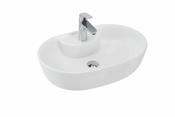 Knidos 60 cm Lavabo (B.Delikli)-Beyaz